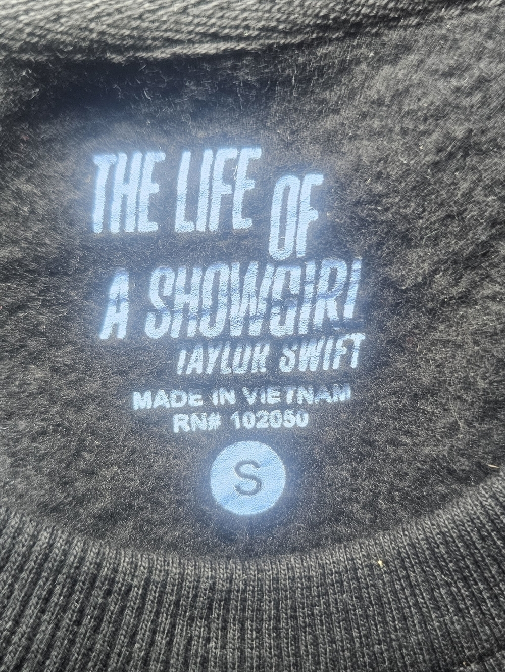 Taylor Swift The Life of a Showgirl Graphic Sweatshirt Black Oversized Crewneck - Picture 7 of 7